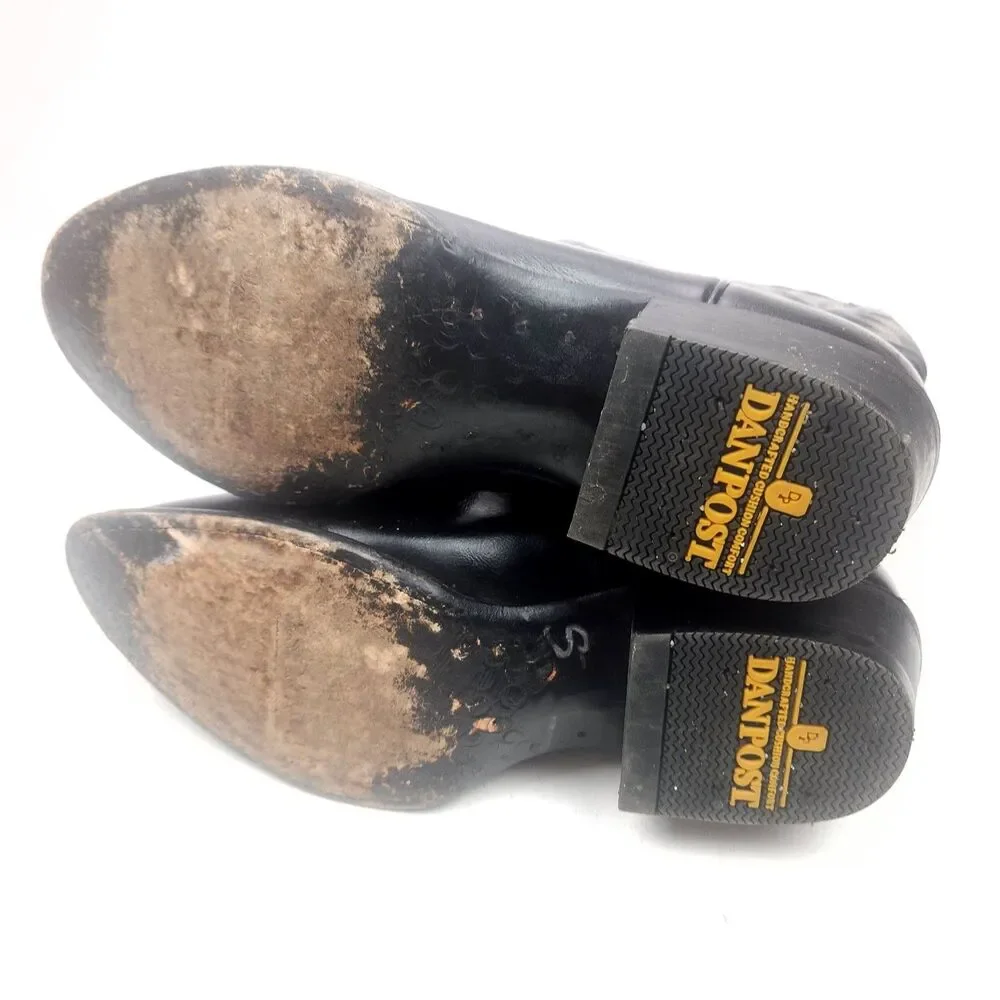 Dan Post Cowboy Boots Mens Size 9 D Western black